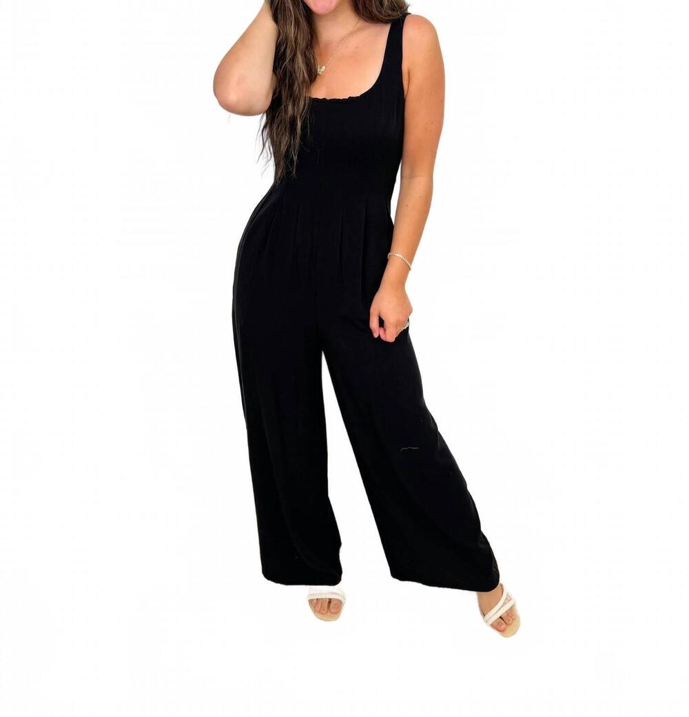 NEW RAISONNEL summer beauty rayon blend jumpsuit in black